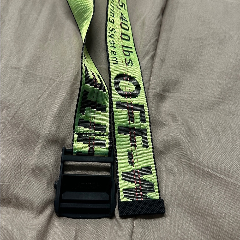 Authentic OFF-WHITE BELT. Green/black - Picture 3 of 5